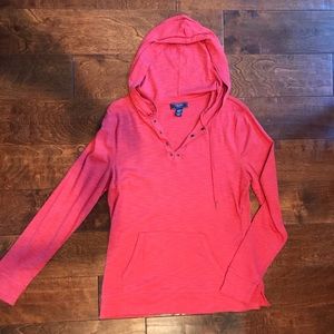 Chaps Denim red hoodie.